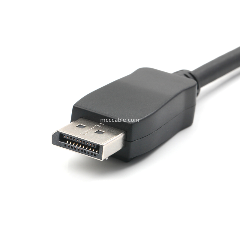 20-Pin DisplayPort Männlich-Frauen-Kabel, abgeschirmt 6,0 mm OD, 100Ω Impedanz
