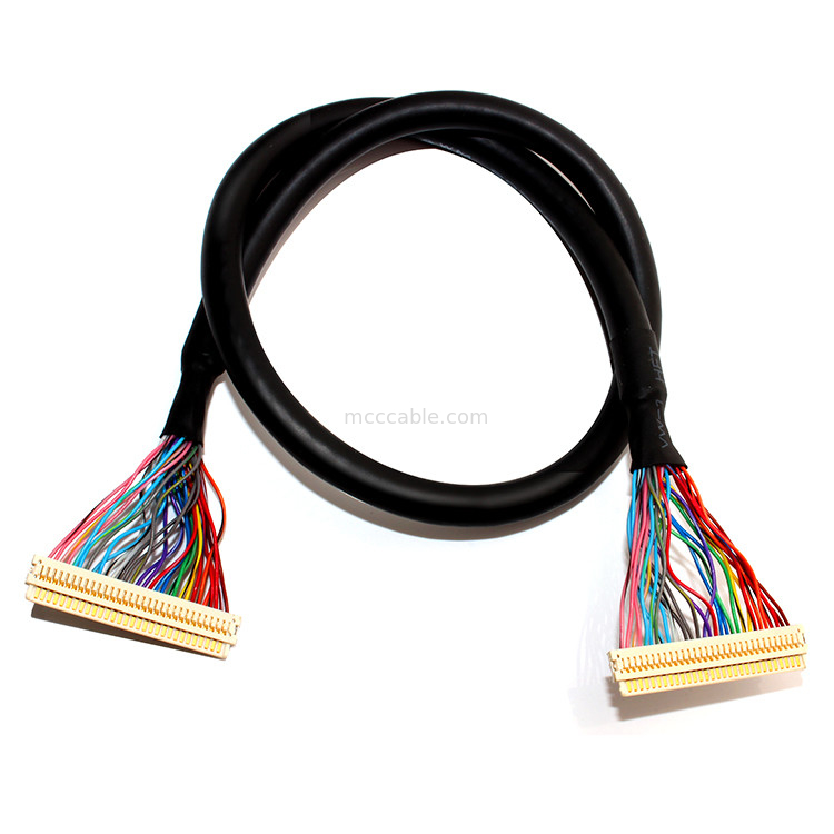 Erweiterung STUNDEN 30PIN LVDS Kabel, Df19-30s zu Df19-30s getrenntem Draht Lvds-Kabel
