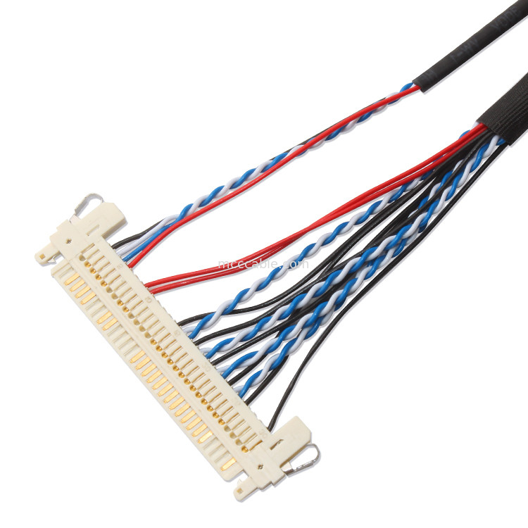Kundenspezifische Kabelbaum FI S20S 20pin, 1,25 Millimeter-Neigung JAE Display Lvds Cable