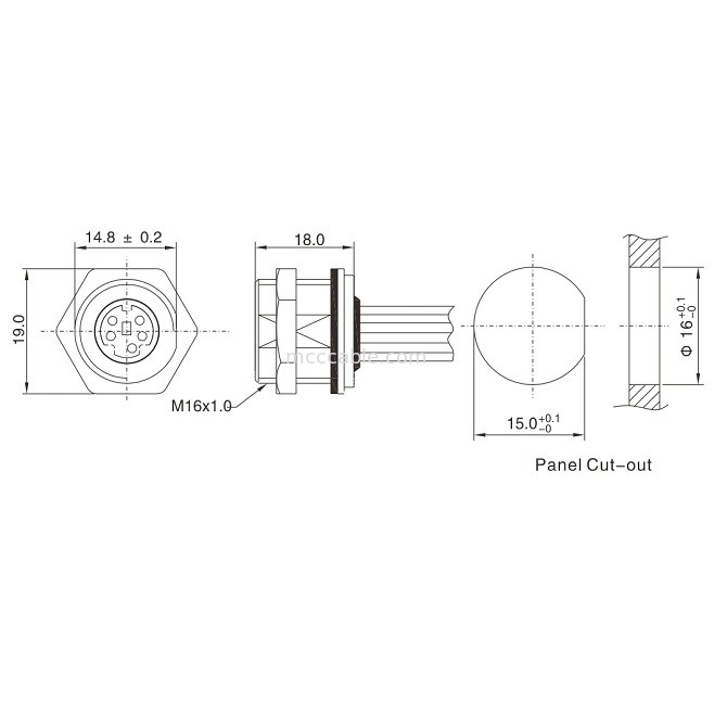 MD WF 6 Pin Mini Din Cable, Anzeigenverbindungsstück lvds Kabel IP67 gerades Isobus