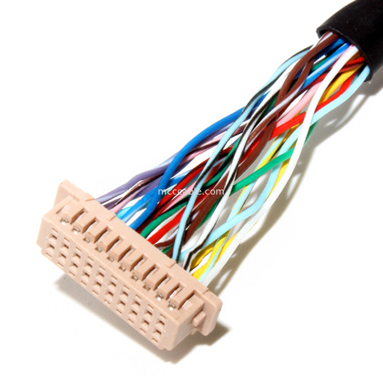 Des LCD-Verbindungsstück-LVDS Neigung 32AWG Kabel-1.0mm STUNDEN DF13-20DS-1.25C
