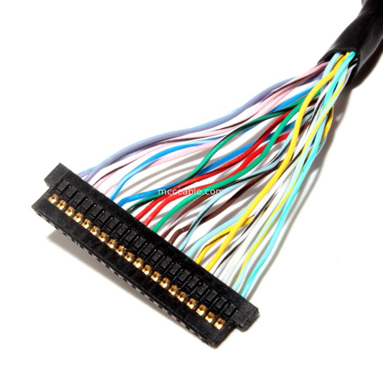 Des LCD-Verbindungsstück-LVDS Neigung 32AWG Kabel-1.0mm STUNDEN DF13-20DS-1.25C