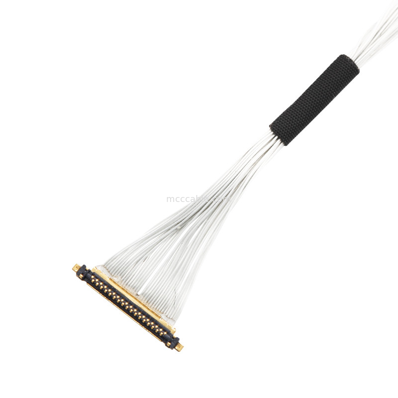 UAV-Kabelmontage Lvds Edp Kabelmontage 0,25 mm Tonhöhe 20531-034T-02 bis Jst Auhr-05v-H 34 Pin Mikro-Koaxialkabel