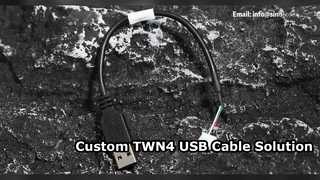 Kundenspezifisches abgeschirmtes TWN4 USB 2.0-Kabel, 20 cm