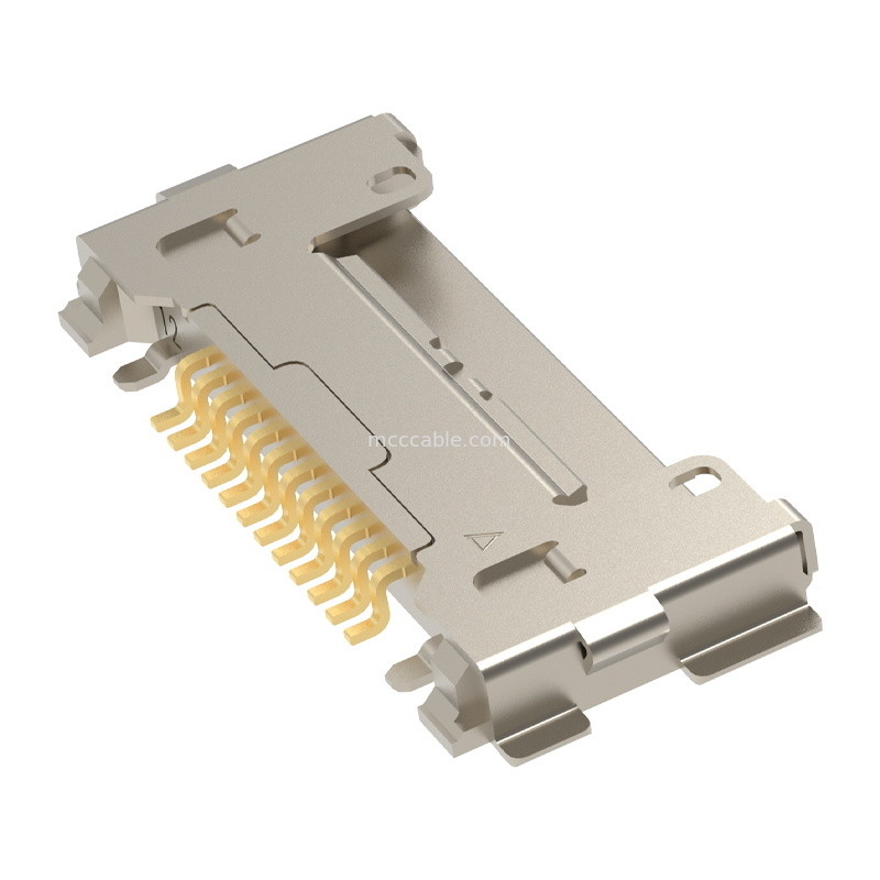 12Pin 20633-212T-01S Stecker für Mikrokoaxialkabelmontage 0,4 mm Abstand Horizontale Paarung