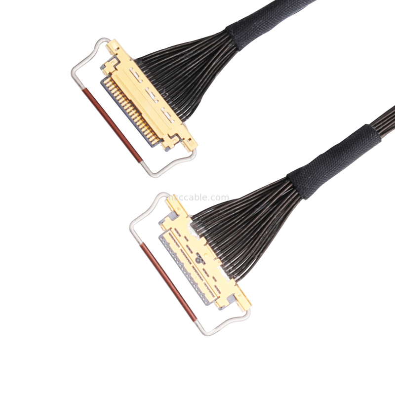 Horizontale fügende Art mikro-Koaxialverbindungsstück der Neigung 20453-220t-03 Soems Lvds des Kabel-0.5mm