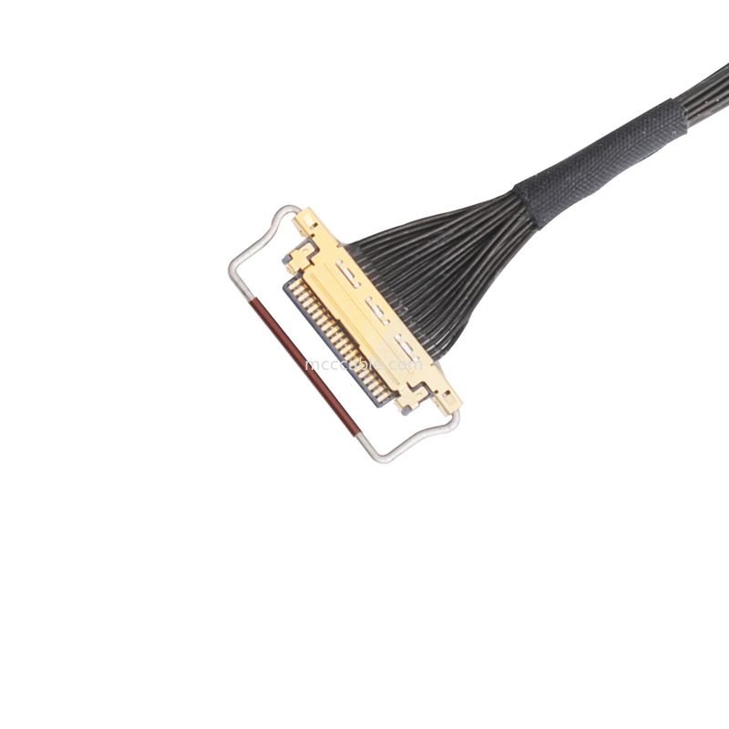 Horizontale fügende Art mikro-Koaxialverbindungsstück der Neigung 20453-220t-03 Soems Lvds des Kabel-0.5mm
