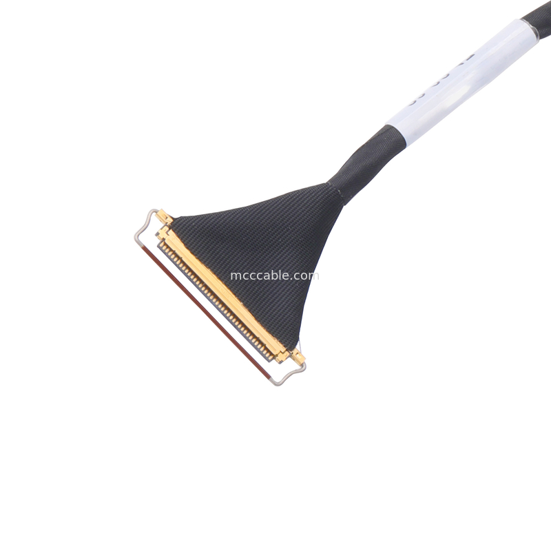 Neigung Pin Lvds Cable Assemblys 0.5mm der Gewohnheits-40 horizontale fügende Art mikro-Koaxialverbindungsstück lcd-lvds Kabels