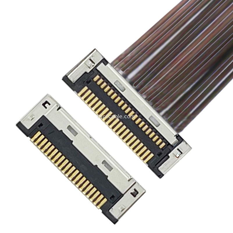 DF49-20P-SHL  Mikrokoaxialkabelmontage DF49-20P 0.4SD äußerst feine Koaxialkabel