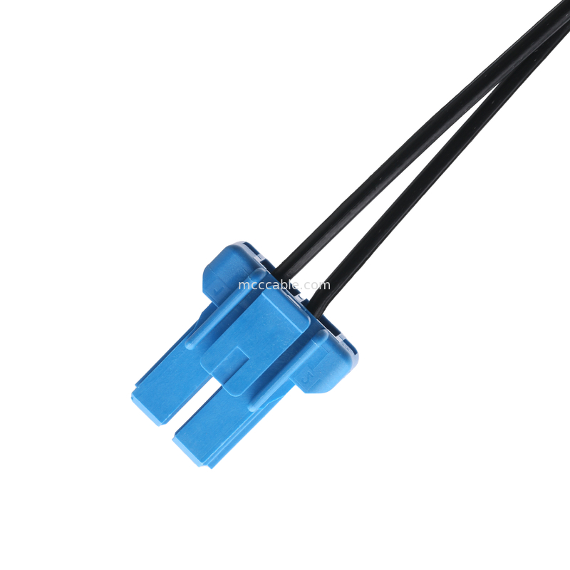 DC-Stecker 2.1*5.5mm Lötmaschine PVC-Aussehen Formen zu TE Blau Gehäuse 2P weibliche Kabelanschluss