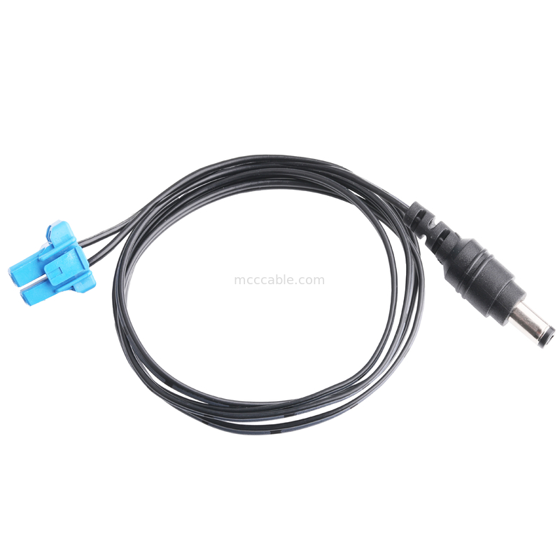 DC-Stecker 2.1*5.5mm Lötmaschine PVC-Aussehen Formen zu TE Blau Gehäuse 2P weibliche Kabelanschluss