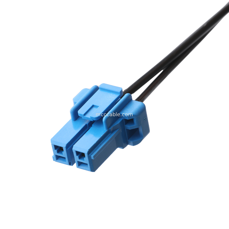 DC-Stecker 2.1*5.5mm Lötmaschine PVC-Aussehen Formen zu TE Blau Gehäuse 2P weibliche Kabelanschluss