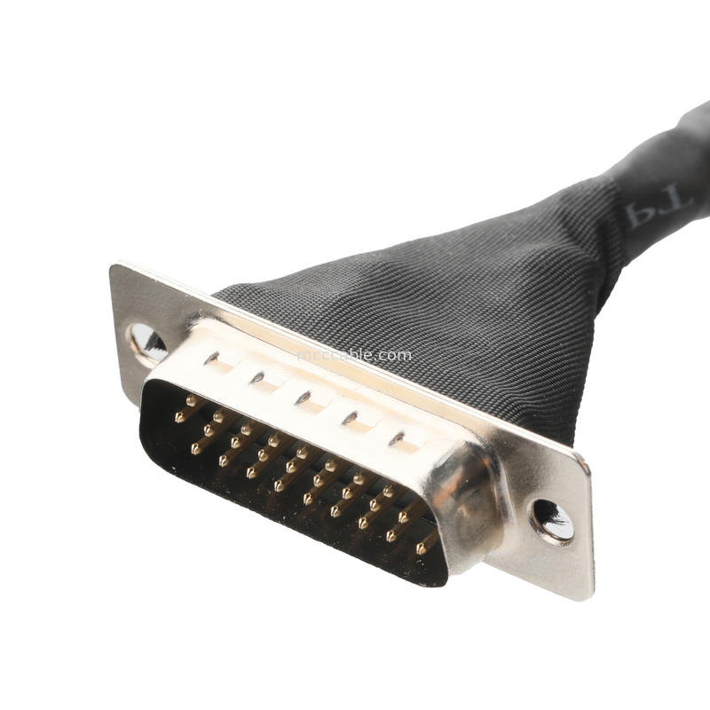 Lvds Kabelmontage JAE FI-RE51HL 51Pin bis HD-SUB 26P MALE SLODER UL 1007 20AWG Kabel OEM/ODM