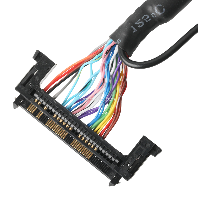 Lvds Kabelmontage JAE FI-RE51HL 51Pin bis HD-SUB 26P MALE SLODER UL 1007 20AWG Kabel OEM/ODM