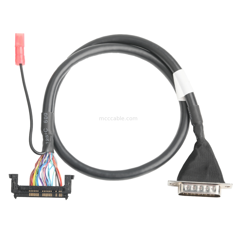 Lvds Kabelmontage JAE FI-RE51HL 51Pin bis HD-SUB 26P MALE SLODER UL 1007 20AWG Kabel OEM/ODM
