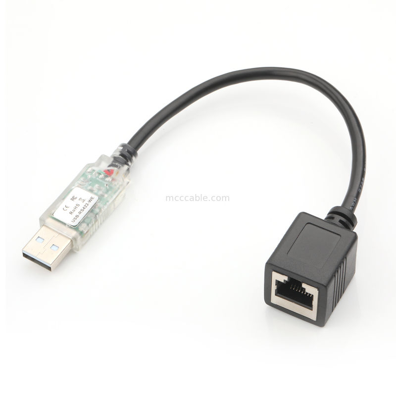 USB RS422 bis RJ45 8P8C weibliches Nickelplattiertes Kabel für die Debugging-Adaption von industriellen Netzwerken WB-1800-BT