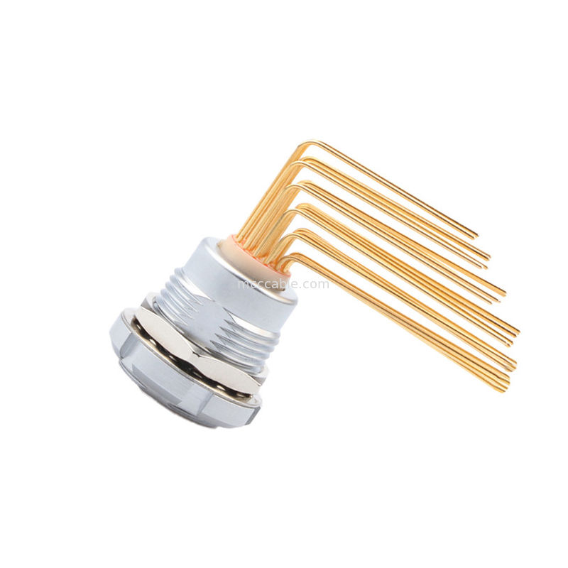 Kreisförmiges wasserdichtes Steckverbinder Z2 26Pin Doppelmutter 90° Winkel-Pin-Kern Innen- und Außenmutter-Feststeckdose