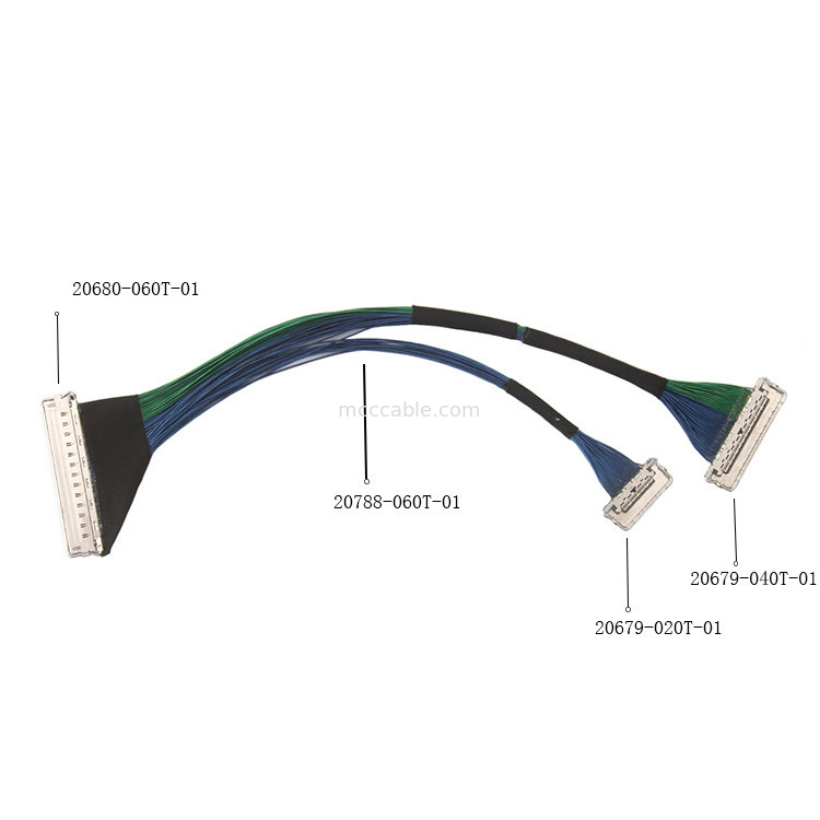 60 PIN Mikro-Koaxialkabel EMI-Schutzkabel 20788 060T 01 lvds edp Kabel