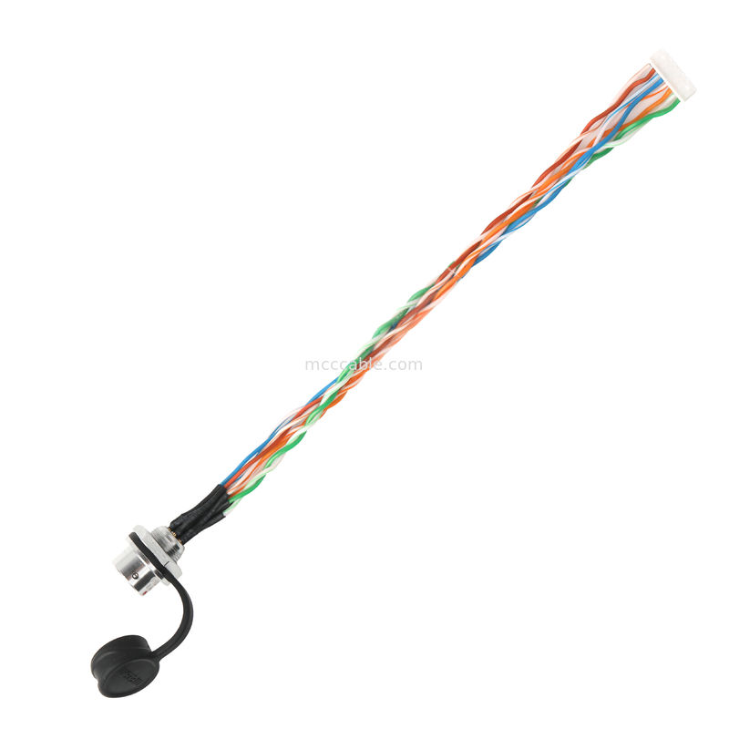 IP67 Wasserdichtes 8-Pin-Kreislaufanschluss SA812/S8S mit CAT5e-Kabel für Kamerasysteme