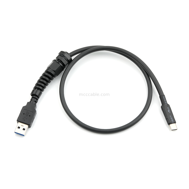 USB 3.0 to Type-C Cable, 30/24 AWG Shielded High-Flex TPE, 5Gbps Data