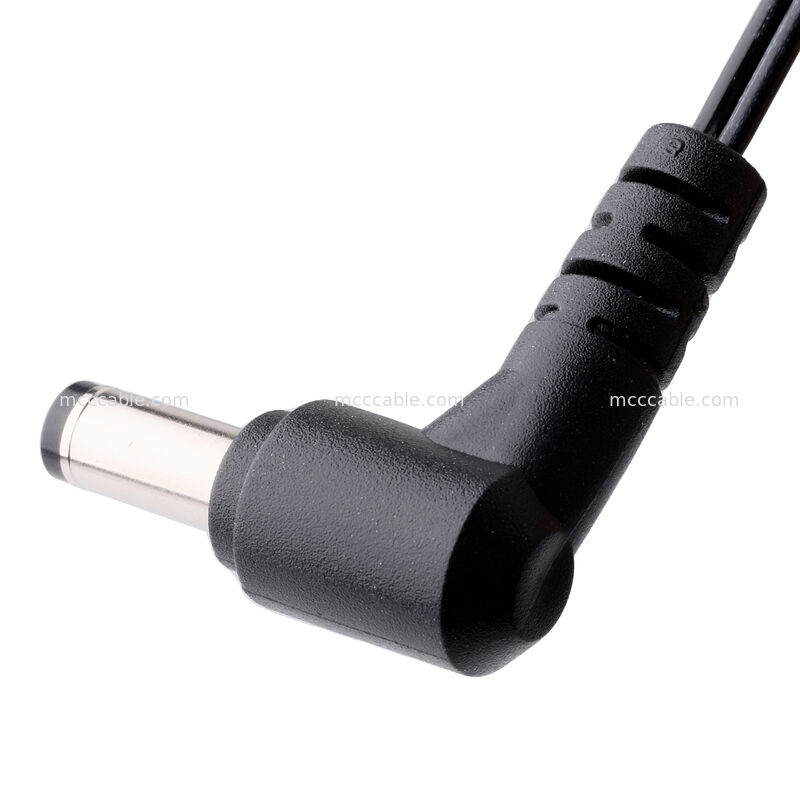 90-Grad-DC-Stecker 2,1 x 5,5 mm auf 2-polige Kabelkonfektion - UL2648 24AWG
