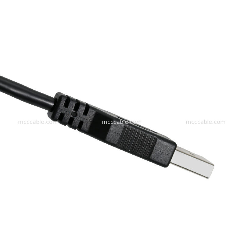 Custom TWN4 USB 2.0 Cable Assembly 20cm 28AWG Shielded 8 Position Connector