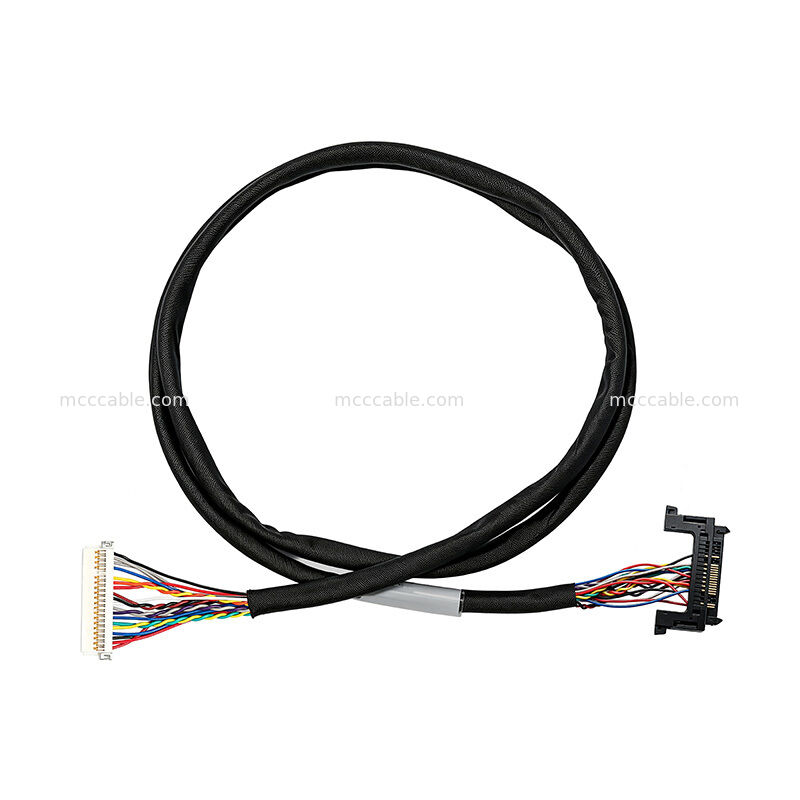 Custom 28AWG LVDS Cable Assembly with 0.5mm Pitch Connector for Display Systems